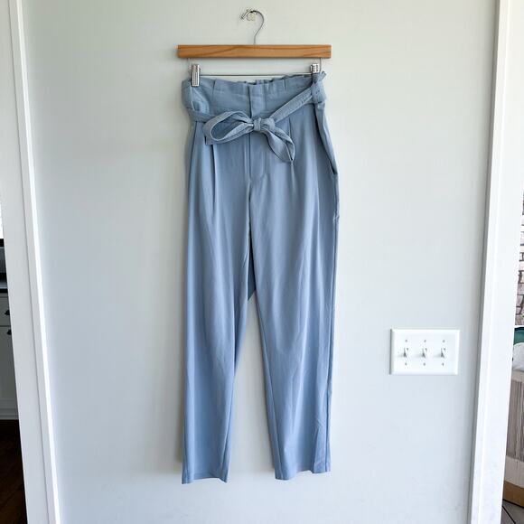 Athleta Skyline Pant II High Rise Straight Leg Paperbag Pants Blue 6 - Picture 2 of 9